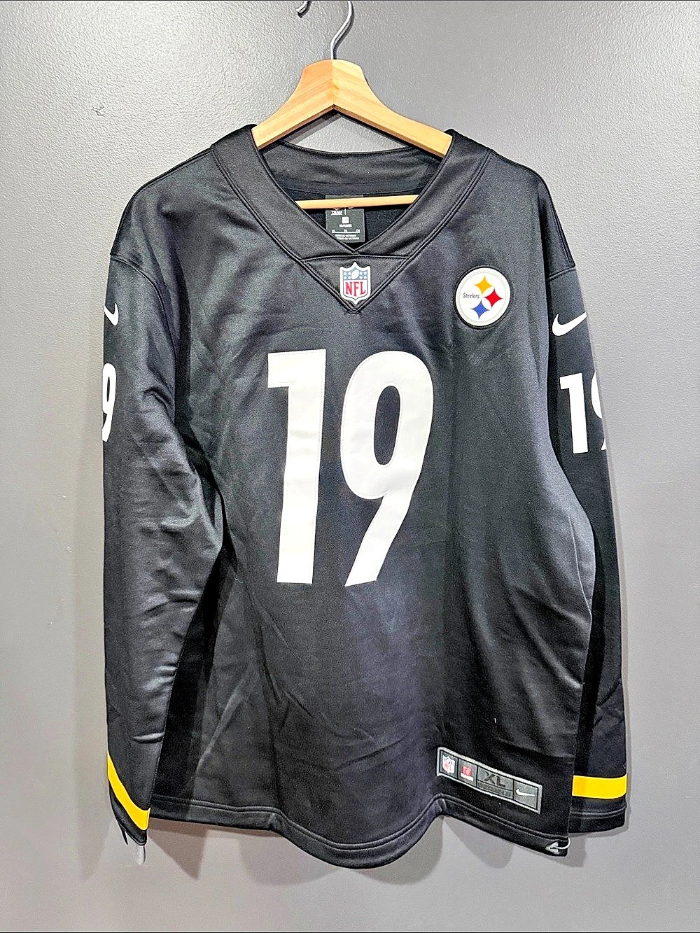 Nike Pittsburgh Steelers JuJu Smith-Schuster #19 Nike Game Jersey Black XL Long